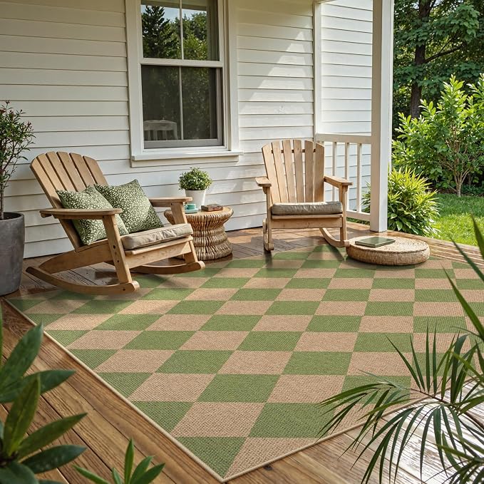 Lahome Colette Checkered Washable Rugs 5x7, Farmhouse Non Slip Non Shedding - Image 6