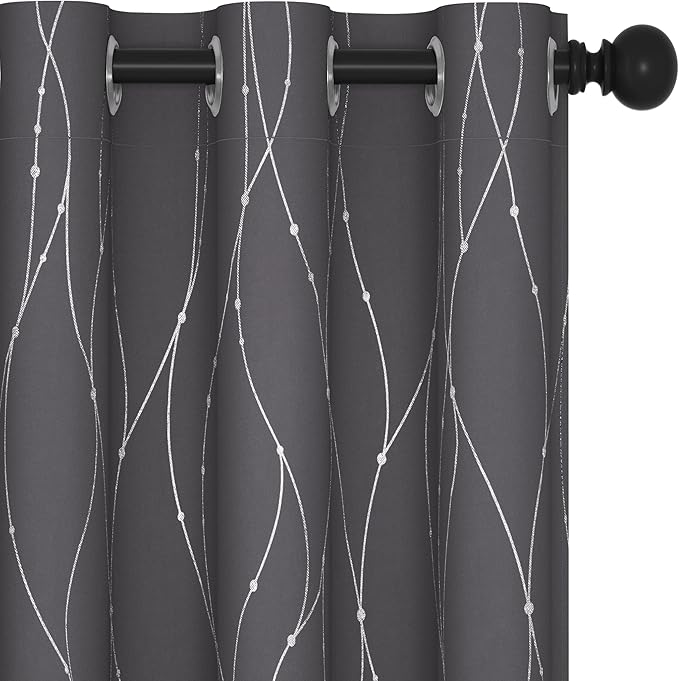 Deconovo Grey Blackout Curtains by Deconovo