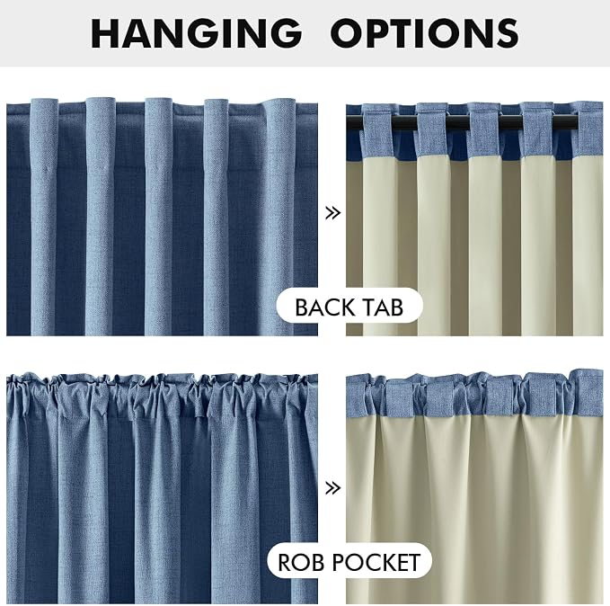 MIULEE 100% Blackout Linen Curtains - Image 5