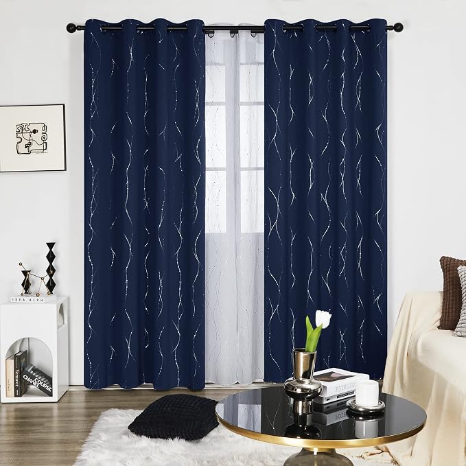 Deconovo Floor to Ceiling Curtains, Soundproof Thermal Insulated Curtain Panel - Image 2