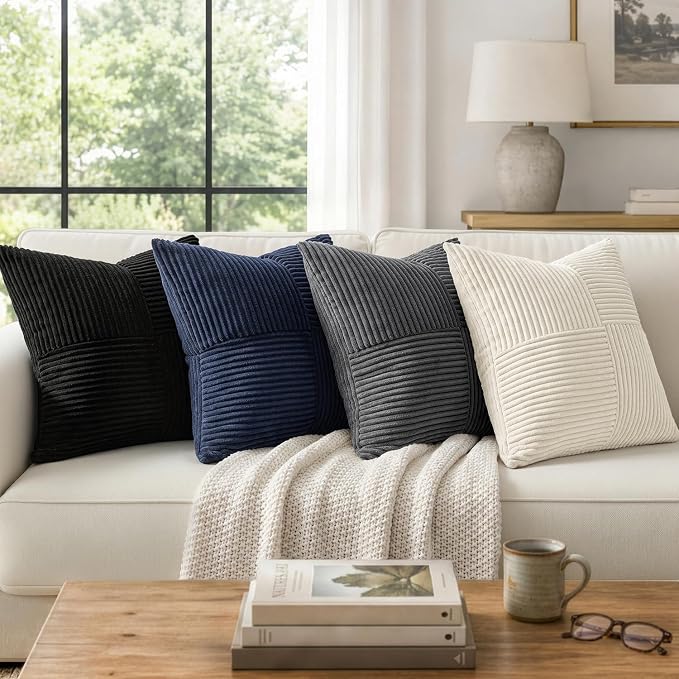MIULEE Black Decorative Lumbar Throw Pillow Covers 12x24 Inch 2 Pack | Boho - Image 6