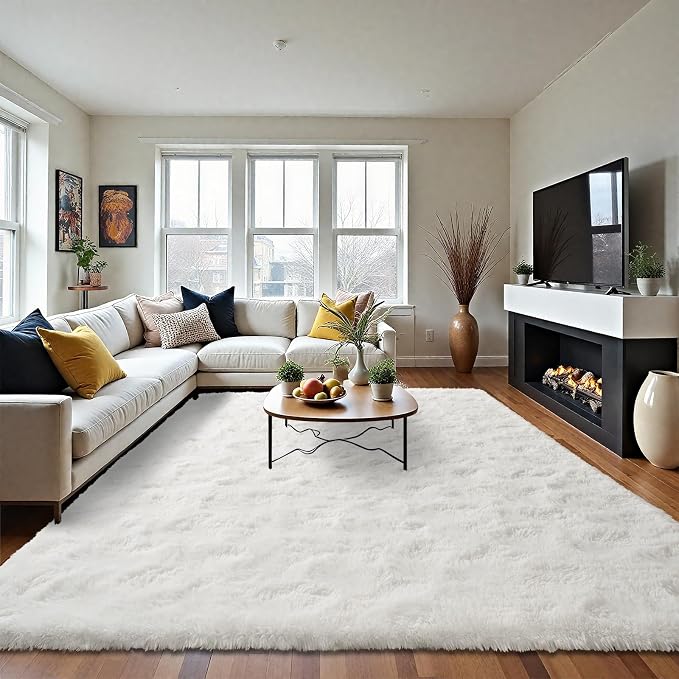 LOCHAS Ultra Soft Indoor Modern Area Rugs Fluffy Living Room Carpets - Image 3