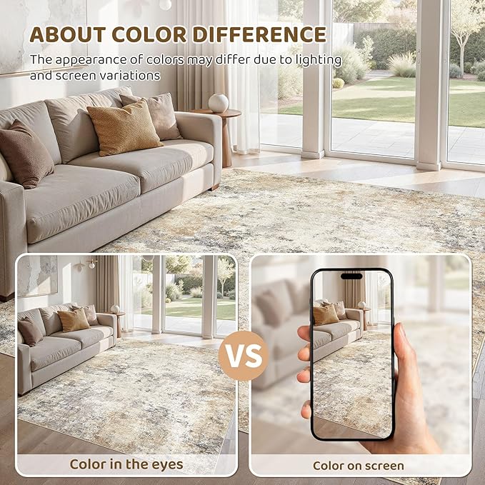 UERMEI 5x8 Area Rug Living Room Rugs - Image 3