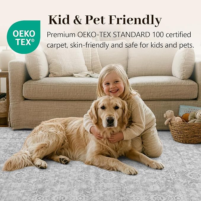 8x10 Ft Large Area Rugs for Living Room, Soft Non-Slip Machine Washable Rug - Image 5