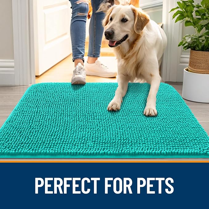 OLANLY Dog Door Mat for Muddy Paws 47x24, Absorbs Moisture and Dirt, Absorbent - Image 6