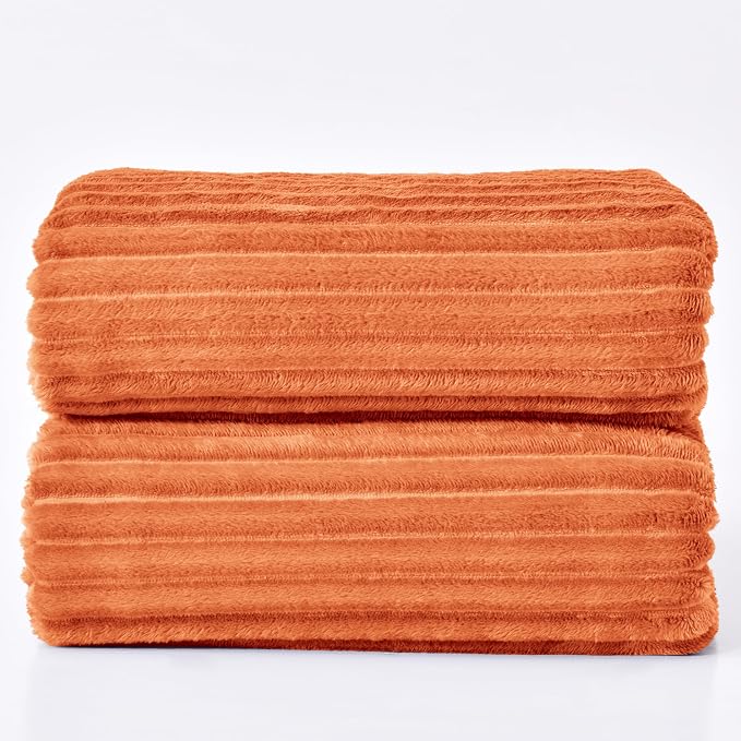 BEDELITE Fleece Blanket Queen Size, 3D Ribbed Jacquard Soft & Warm Decorative - Image 9