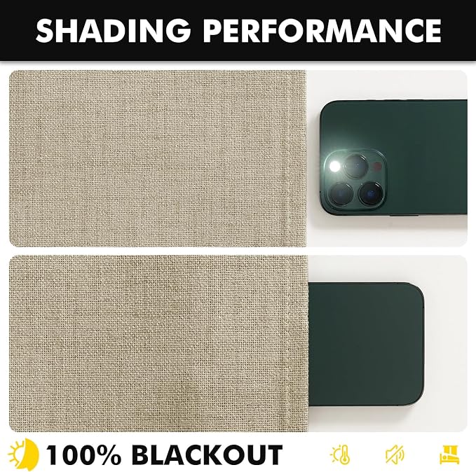 MIULEE 100% Blackout Linen Curtains - Image 7