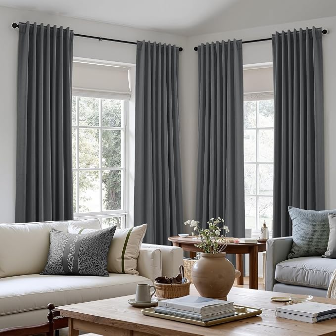 Guken 100% Blackout Curtains 84 Inch Length 2 Panels Set - Image 8