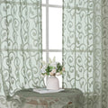 OWENIE Furman Sheer Sage Green Curtains 90 inches Long by OWENIE