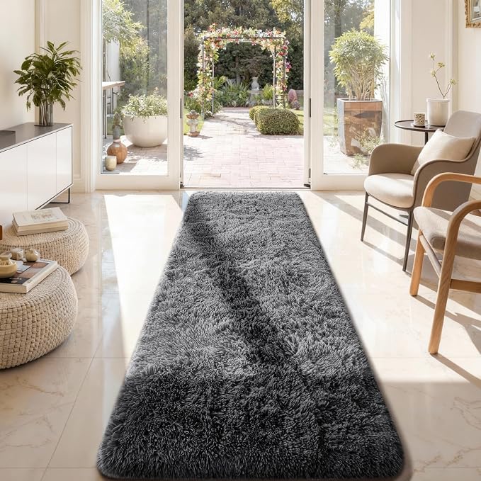 Ophanie 2x8 Runner Rug for Hallway, Upgrade Non-Slip Fluffy Soft Bedside Rugs - Image 2