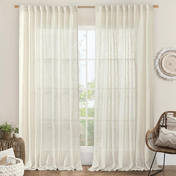 LAMIT Extra Wide Linen Curtains by LAMIT