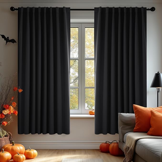 Deconovo Blackout Curtains, Thermal Insulated, W70 x L84 2 Panels, Back Tab by Deconovo