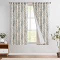 jinchan Lined Linen Blend Curtain Floral Curtains by JINCHAN