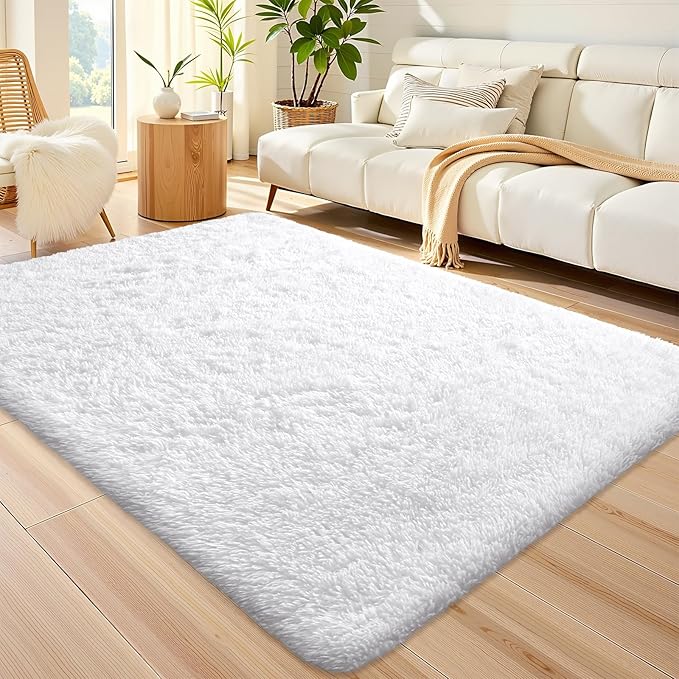 OLANLY Area Rugs for Living Room Bedroom, Machine Washable 4x5.9 ft Soft Fluffy - Image 7