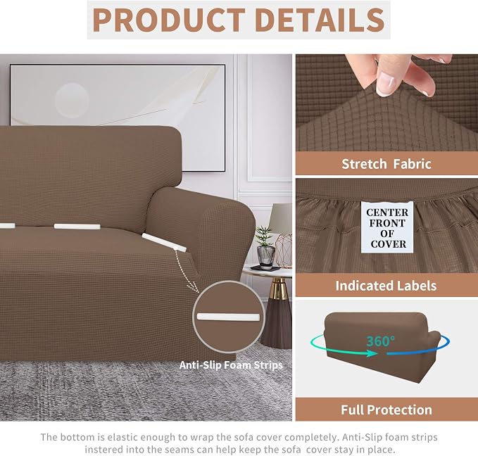 Easy-Going 100% Waterproof Couch Cover, Dual Waterproof Sofa Cover, Stretch - Image 4