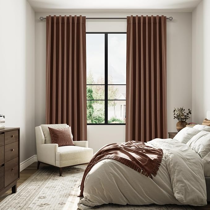 Guken 100% Blackout Curtains 102 Inch Length 2 Panels Set - Image 8
