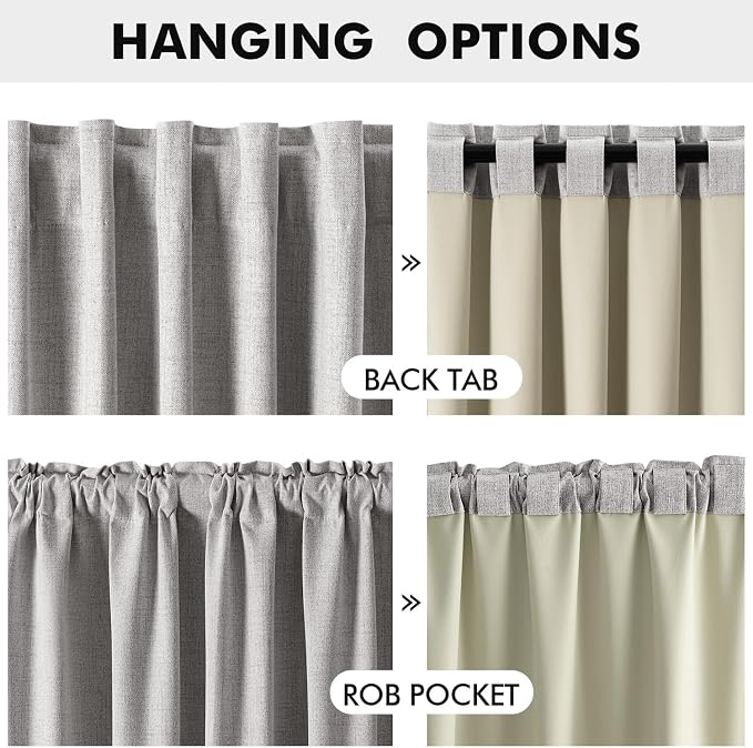 MIULEE 100% Blackout Linen Curtains - Image 5