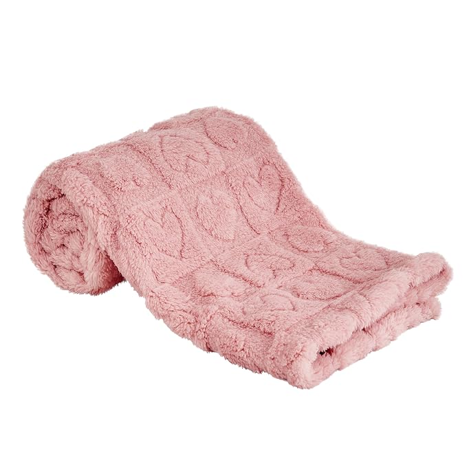 Yurhap Fleece Baby Blanket Heart Checkered Blanket, Ultra Soft Cozy Baby by Yurhap