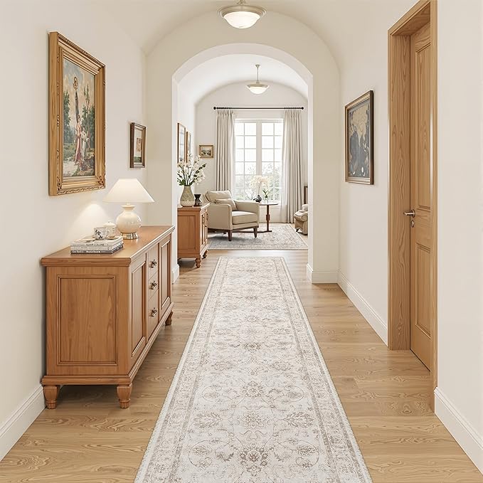 Madane Runner Rug 2x10 for Hallway, Kitchen Non-Slip Runner Rug by Madane