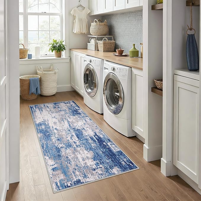 Washable Area Rugs 3x6 Non-Slip Modern Abstract Soft - Image 3