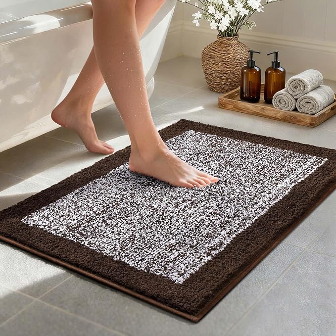 36x24 Large Bathroom Rugs Washable Non Slip, Soft Absorbent Quick Dry Mats by Unknown