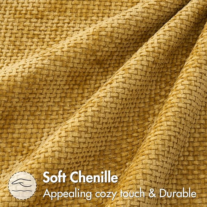 MIULEE Decorative Couch Throw Pillow Covers 20x20 in Mustard Yellow 2 Pack | - Image 6