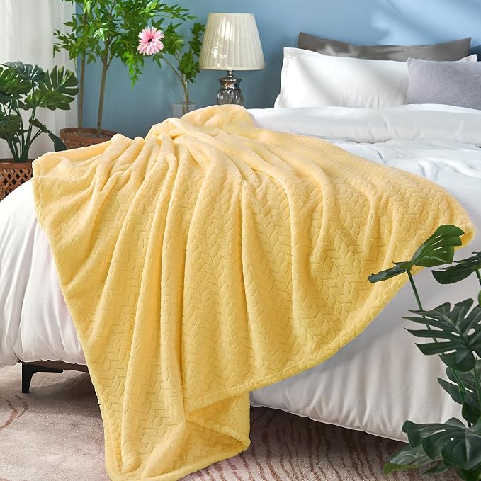 inhand Champagne Gold Fleece Throw Blanket - Image 5