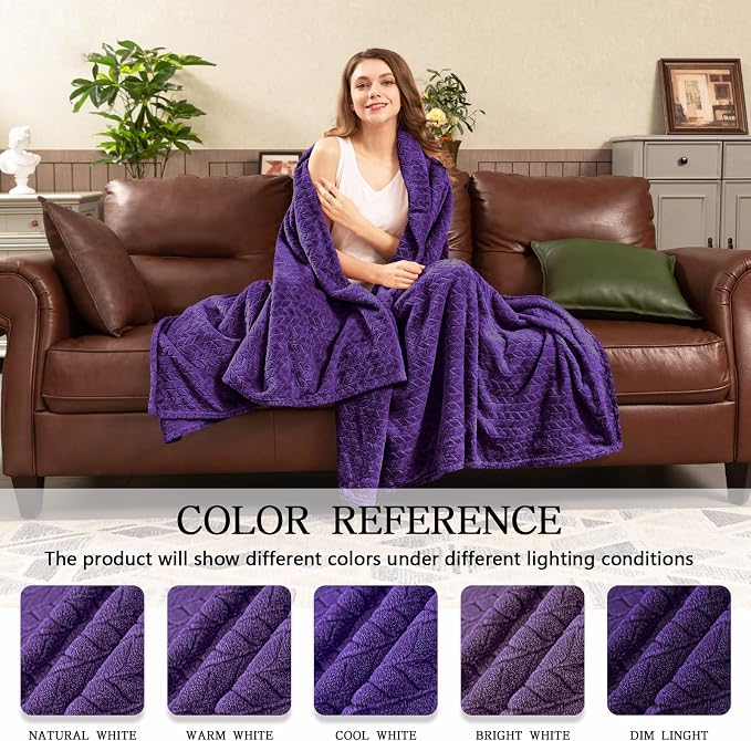 inhand Fleece Throw Blanket, Super Soft Fuzzy Blanket - Image 5