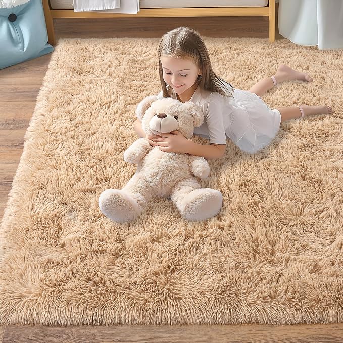 Pionblank Fluffy Area Rug for Bedroom 4x6 Feet, Indoor Plush Carpet, Shag Soft - Image 8