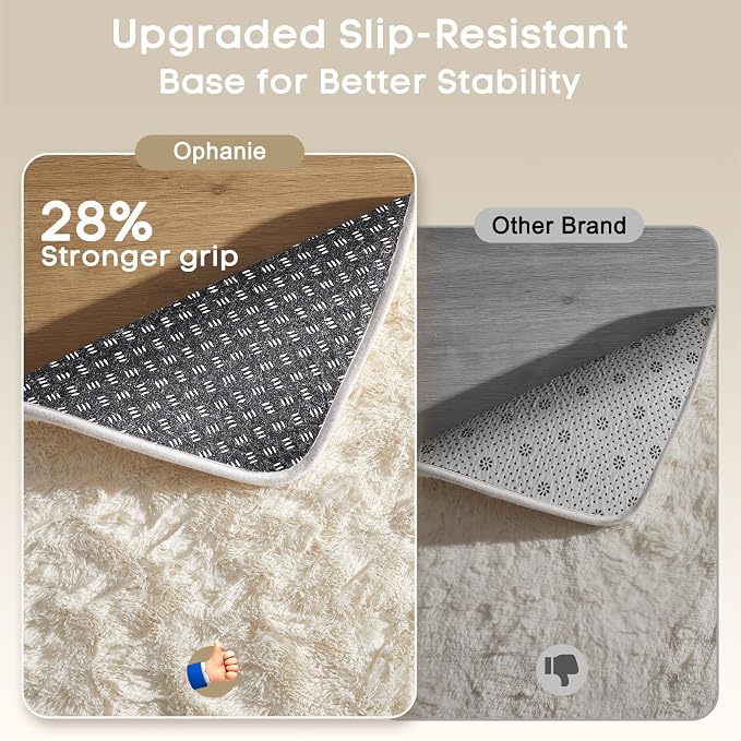 Ophanie 8x10 Area Rugs for Living Room, Upgrade Non-Slip Fluffy Soft Large Shag - Image 4