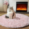 ONASAR Light Pink Round Area Rugs 2ft by ONASAR