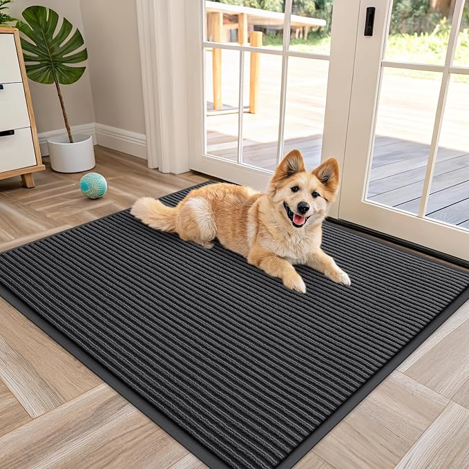 OLANLY Front Door Mat Indoor Outdoor Entrance, Waterproof Heavy Duty Doormat by OLANLY