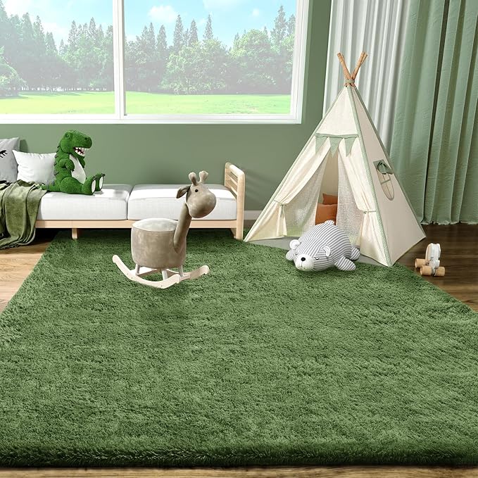 Ophanie Gray Green Rug Grass Area Rugs - Image 3