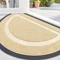 OLANLY Half Circle Door Mat Indoor Outdoor Entrance Welcome, Waterproof by OLANLY