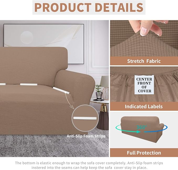 Easy-Going 100% Waterproof Couch Cover, Dual Waterproof Sofa Cover, Stretch - Image 4