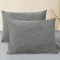 CaliTime Throw Pillow Covers Decorative 20 X 26 Inches Pack of 2 Cozy Chenille by CaliTime