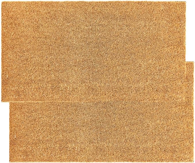 KANKUN Coco Coir Door Mat with Heavy Duty Backing, Welcome Doormat, Doormat by KANKUN