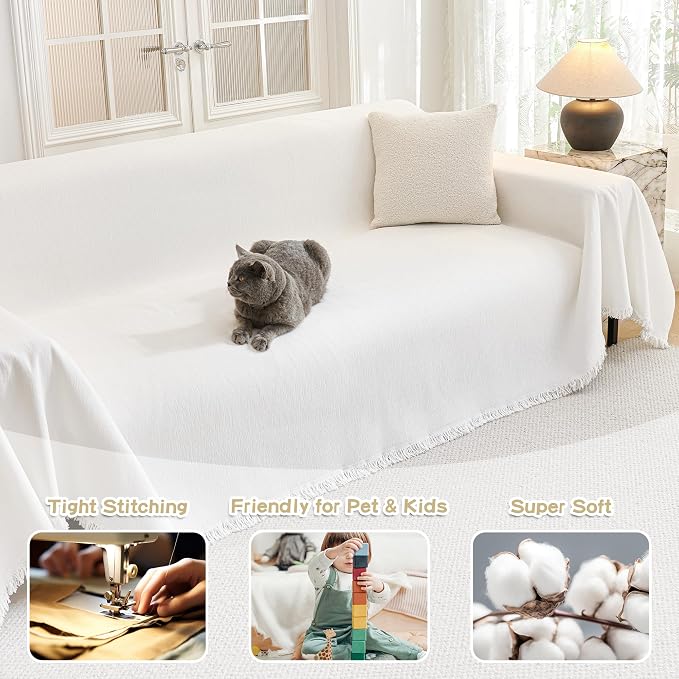 MYSKY HOME Sofa Covers for 2 Cushion Couch L Shaped Couch Cover Washable Couch - Image 2