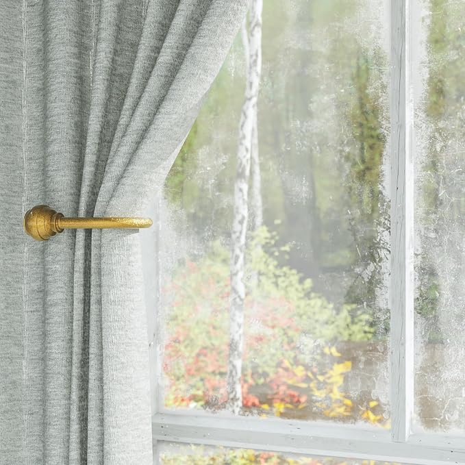 Hion Curtain Holdbacks Gold 6pcs, Curtain Tiebacks Wall Mounted Curtain Hooks - Image 6