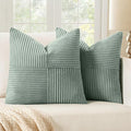 MIULEE Greyish Green Decorative Throw Pillow Covers 20x20 Inch by MIULEE