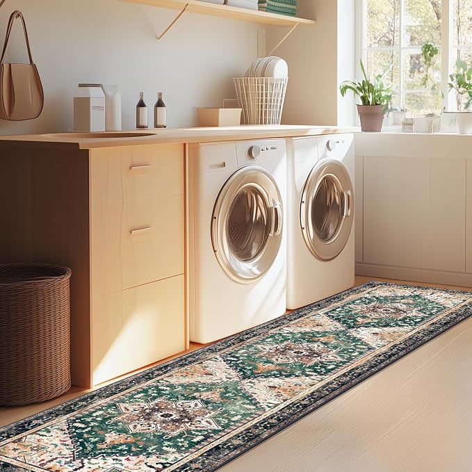 Yamaziot Washable Runner Rug, 2x8 Non-Slip Boho Vintage Hallway Rug Runner - Image 7