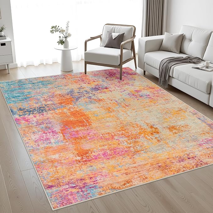 5x7 Area Rug Living Room: Modern Washable Soft Carpet Galaxy Haze | by FXRHLP
