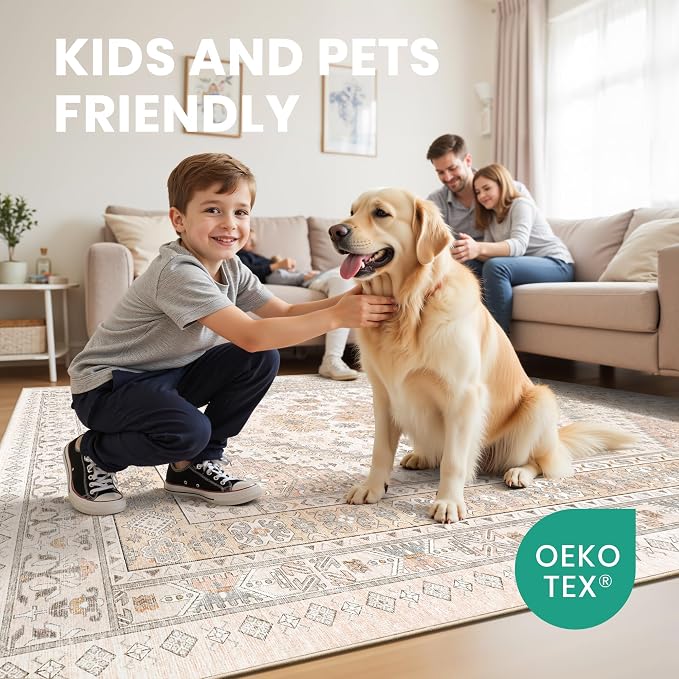 zesthome 6x9 Area Rug, Super Soft Washable Rugs - Image 7