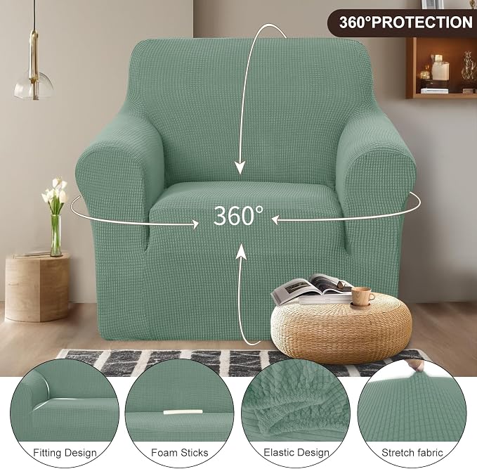 U-NICE HOME Recliner Chair Covers Stretch Couch Cover Sofa Cover Sofa Slipcover - Image 3