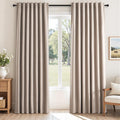 Topfinel 92 inch Long Blackout Curtains 2 Panels Set Neutral Beige Window by Topfinel