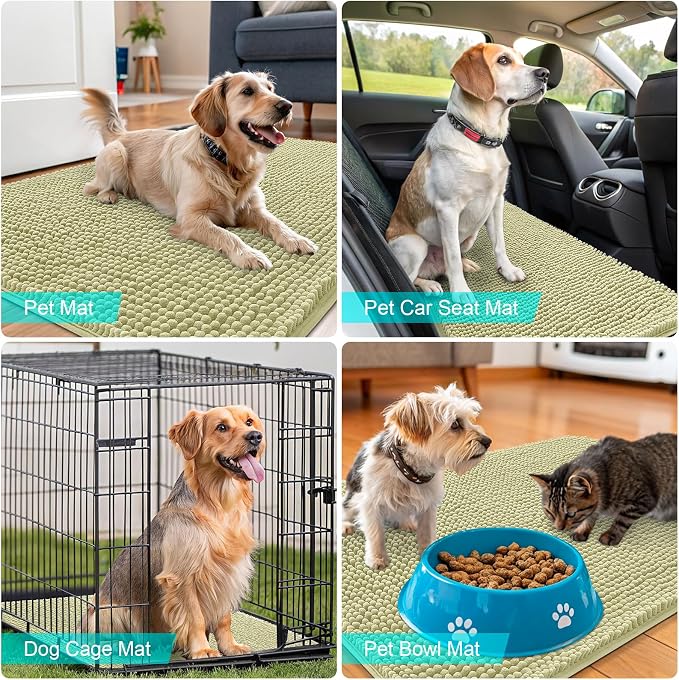 OLANLY Dog Door Mat for Muddy Paws 32x20, Absorbs Moisture and Dirt, Absorbent - Image 7