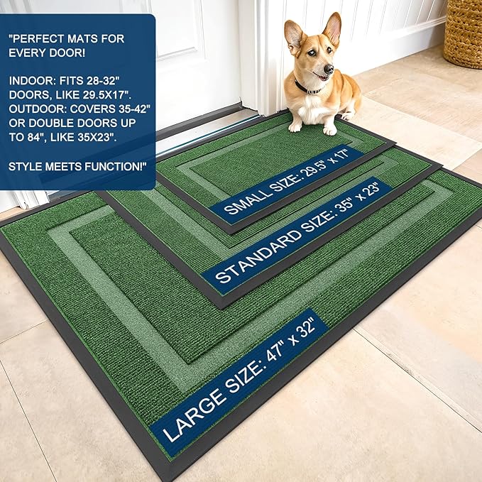 OLANLY Front Door Mat Indoor Outdoor Entrance, Waterproof All-Season, - Image 3