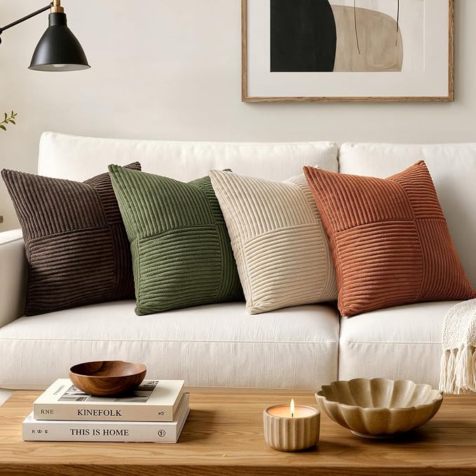 MIULEE Olive Green Decorative Lumbar Throw Pillow Covers 12x20 Inch 2 Pack | - Image 5