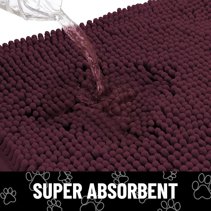 Smiry Dog Door Mat for Muddy Paws, Absorbent Dirt Trapper Non Slip Quick Dry - Image 5