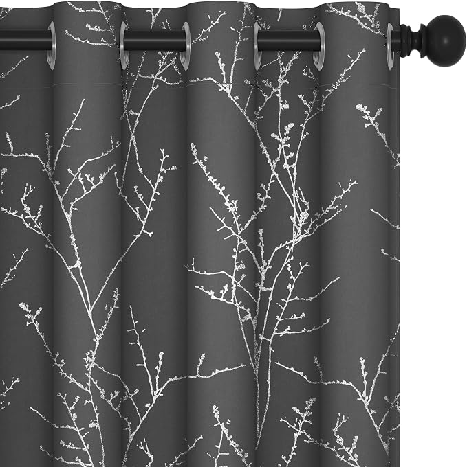 Deconovo Grey Blackout Curtains, Thermal Insulated Soundproof Drapes, 52 x 84 by Deconovo